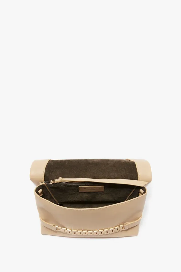 The Chain Pouch Women Victoria Beckham Chain Pouch With Strap In Sesame Leather