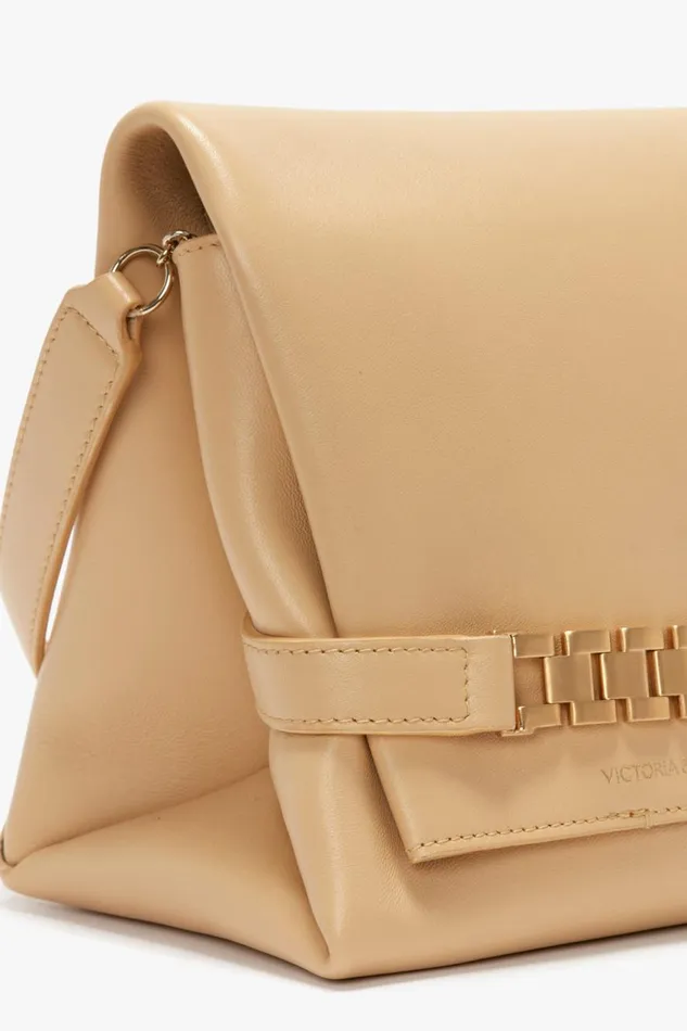The Chain Pouch Women Victoria Beckham Chain Pouch With Strap In Sesame Leather