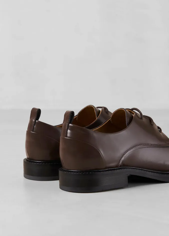 The Frankie Shop Alohas Langston Leather Oxfords 8211 Brown 8211 Women