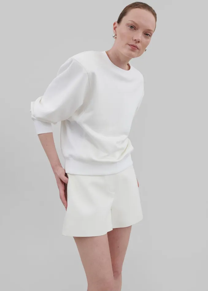 The Frankie Shop Bottoms Cassie Faux Leather Mini Shorts 8211 White 8211 Women The Frankie Shop Bottoms Cassie Faux Leather Mini Shorts 8211 White 8211 Women