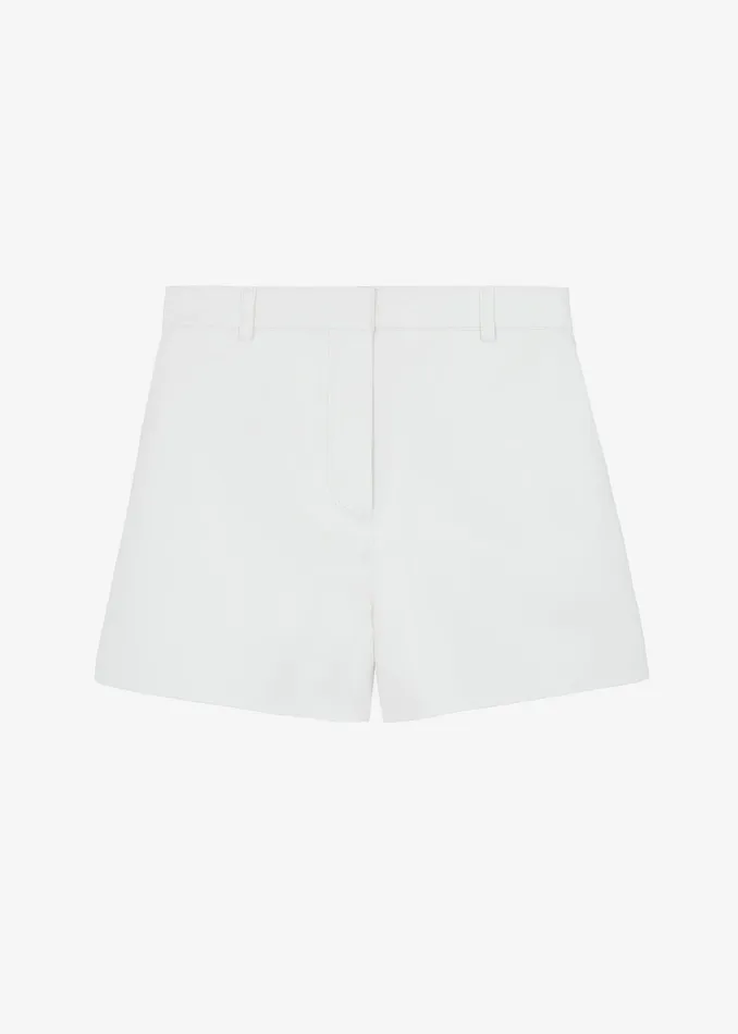 The Frankie Shop Bottoms Cassie Faux Leather Mini Shorts 8211 White 8211 Women