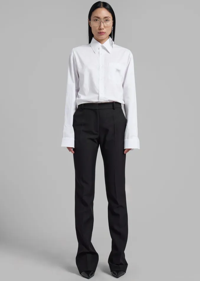 The Frankie Shop Bottoms Coperni Straight Tailored Trousers 8211 Black 8211 Women The Frankie Shop Bottoms Coperni Straight Tailored Trousers 8211 Black 8211 Women