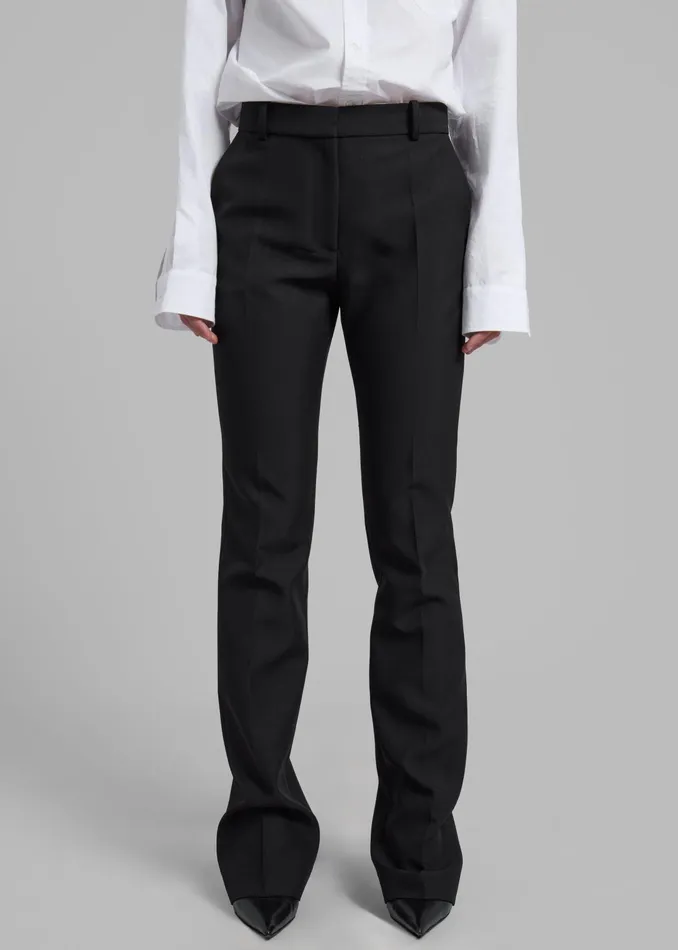 The Frankie Shop Bottoms Coperni Straight Tailored Trousers 8211 Black 8211 Women
