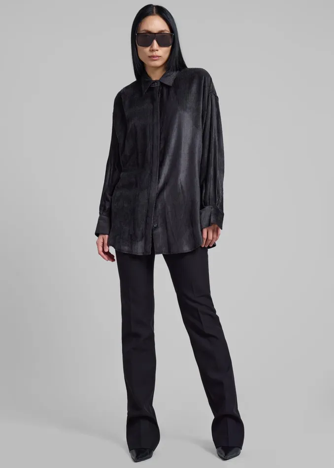 The Frankie Shop Bottoms Coperni Straight Tailored Trousers 8211 Black 8211 Women