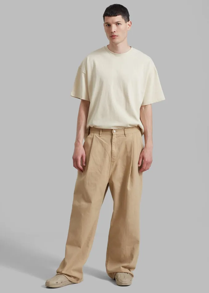 The Frankie Shop Bottoms Drew Denim Pants 8211 Beige 8211 WomenMen