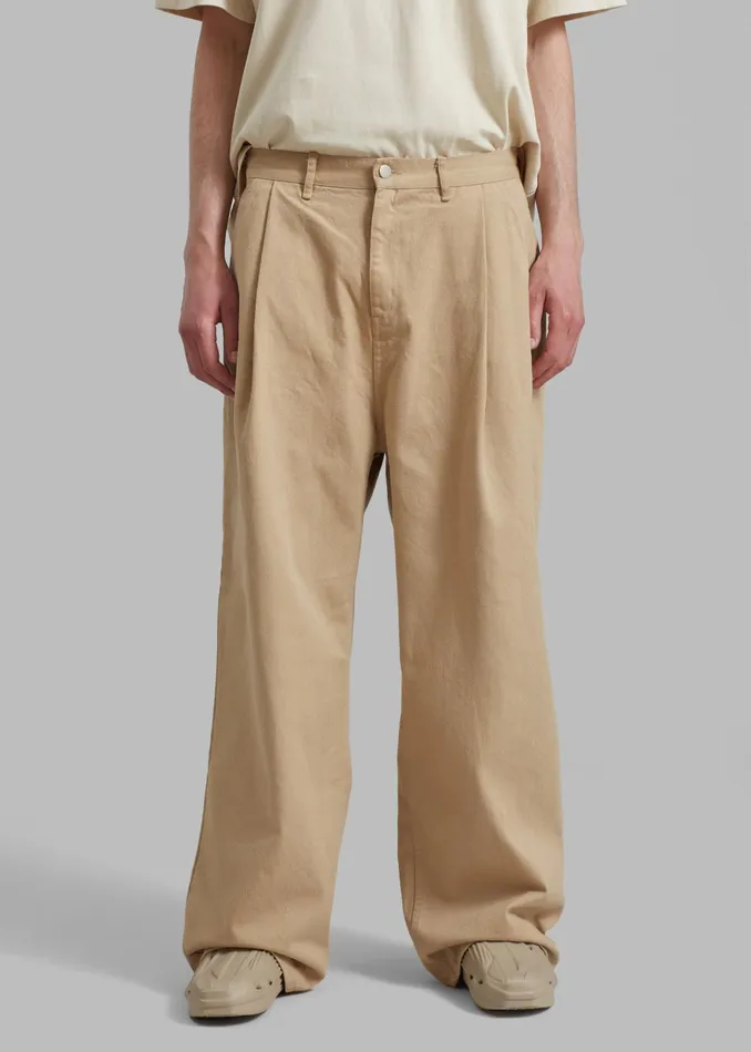 The Frankie Shop Bottoms Drew Denim Pants 8211 Beige 8211 WomenMen