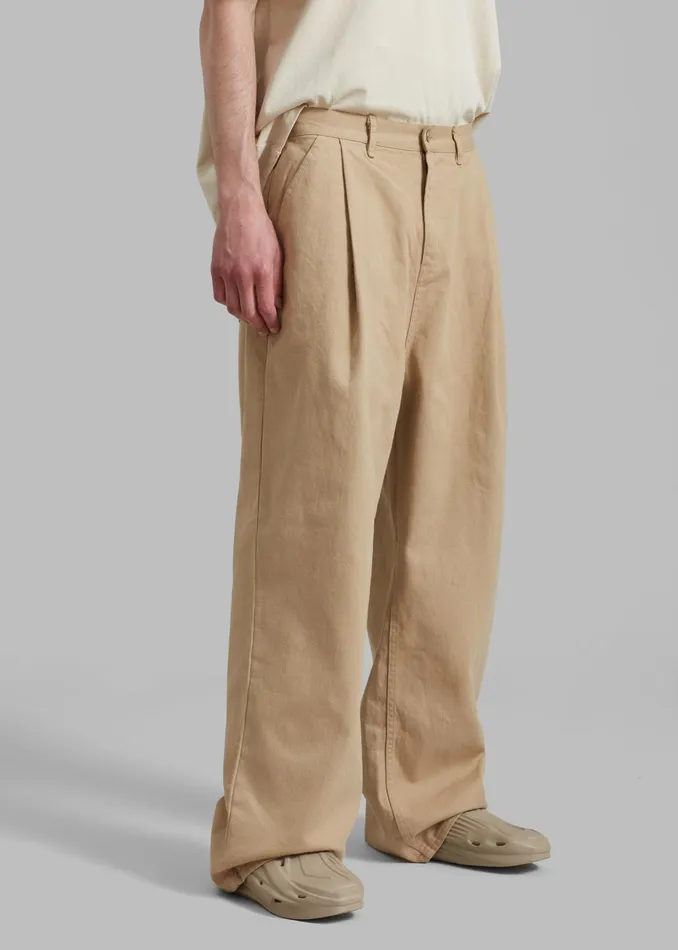The Frankie Shop Bottoms Drew Denim Pants 8211 Beige 8211 WomenMen