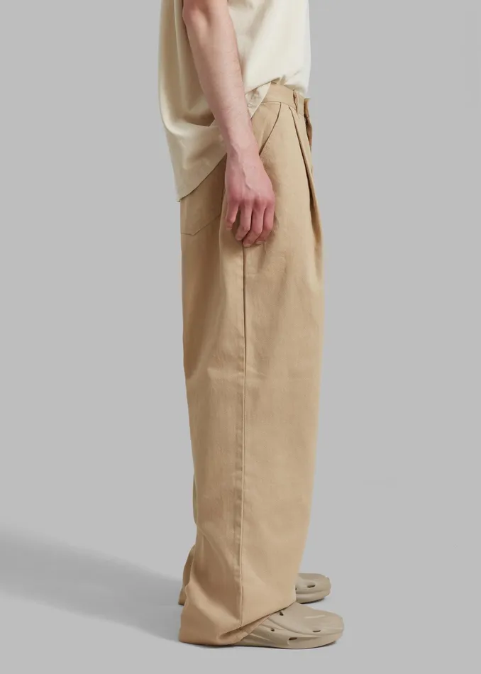 The Frankie Shop Bottoms Drew Denim Pants 8211 Beige 8211 WomenMen