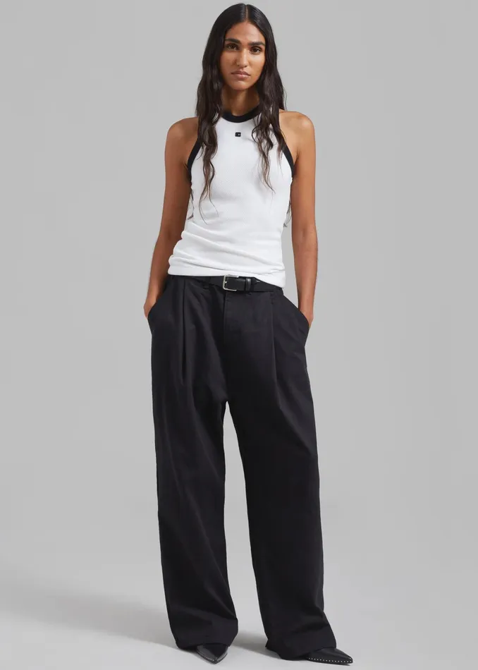 The Frankie Shop Bottoms Drew Denim Pants 8211 Black 8211 WomenMen