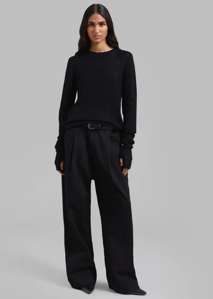 The Frankie Shop Bottoms Drew Denim Pants 8211 Black 8211 WomenMen