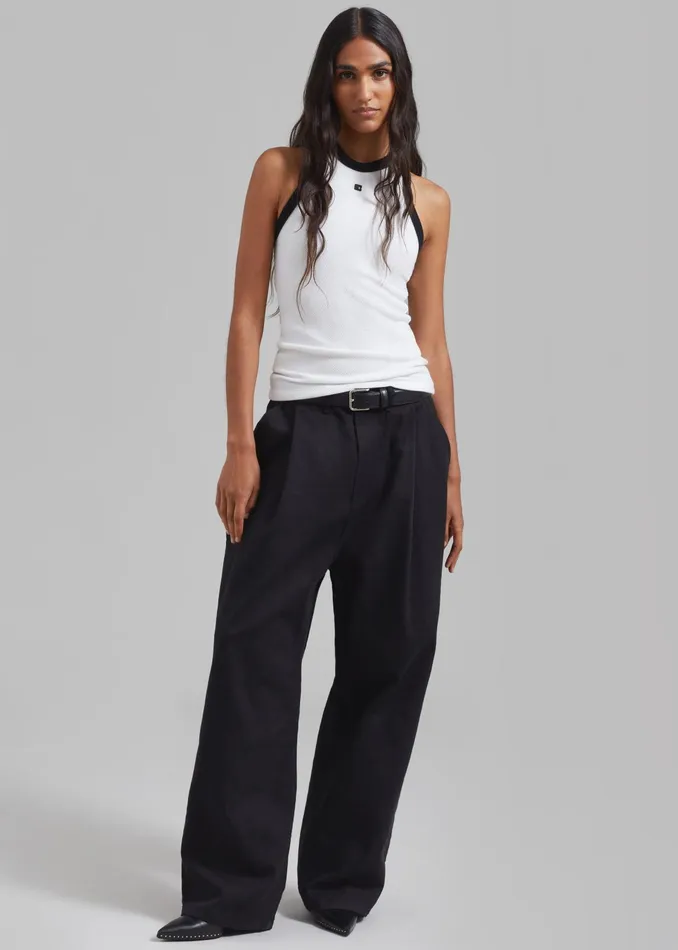 The Frankie Shop Bottoms Drew Denim Pants 8211 Black 8211 WomenMen