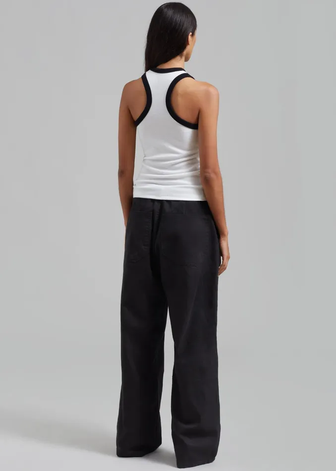 The Frankie Shop Bottoms Drew Denim Pants 8211 Black 8211 WomenMen