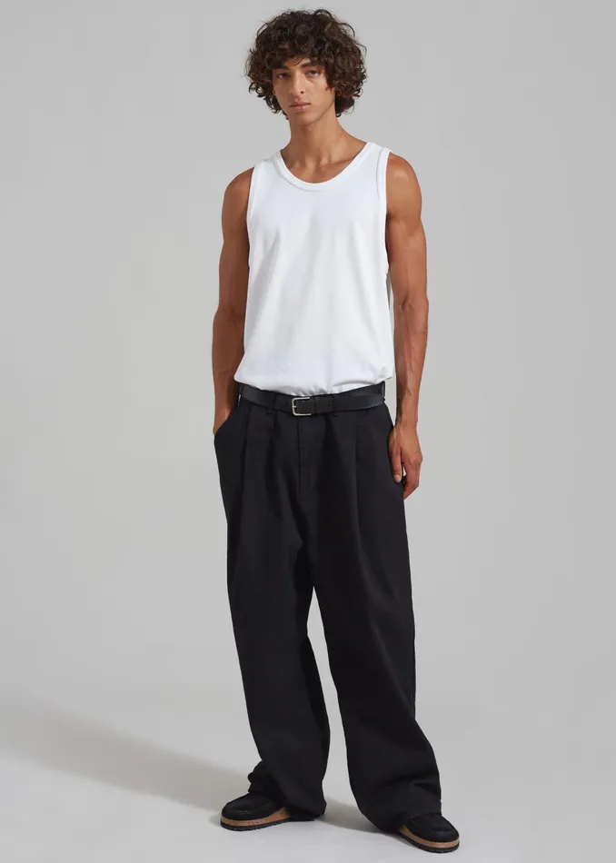 The Frankie Shop Bottoms Drew Denim Pants 8211 Black 8211 WomenMen