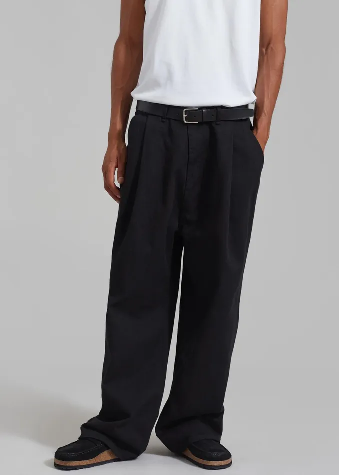 The Frankie Shop Bottoms Drew Denim Pants 8211 Black 8211 WomenMen