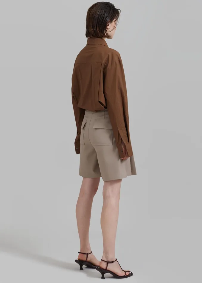 The Frankie Shop Bottoms Eline Shorts 8211 Beige 8211 Women