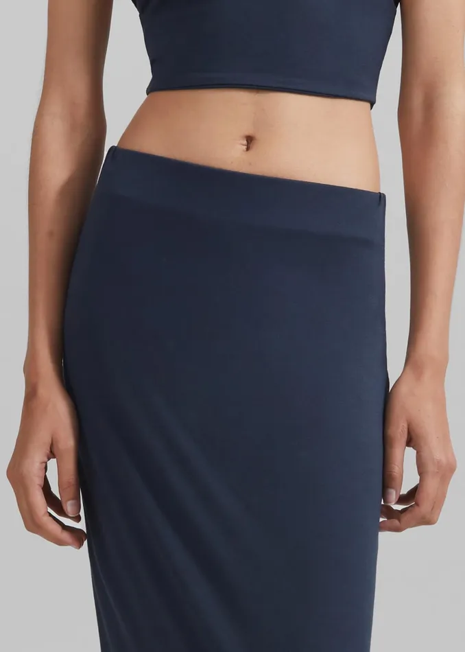 The Frankie Shop Bottoms Evangeline Maxi Skirt 8211 Navy 8211 Women