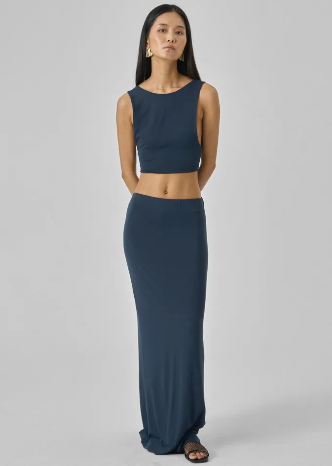 The Frankie Shop Bottoms Evangeline Maxi Skirt 8211 Navy 8211 Women