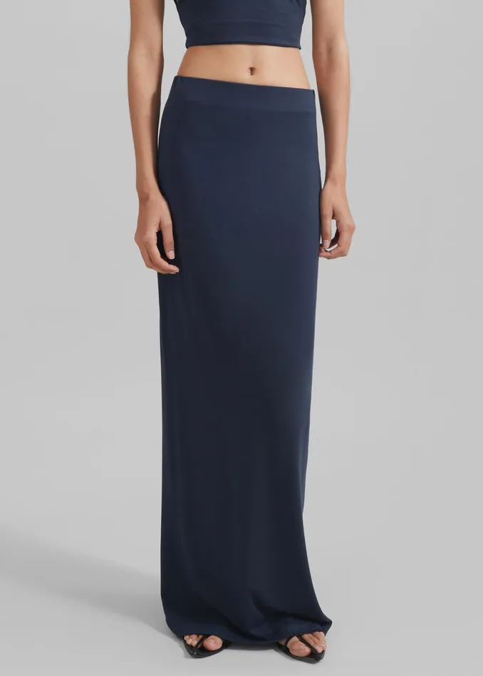 The Frankie Shop Bottoms Evangeline Maxi Skirt 8211 Navy 8211 Women