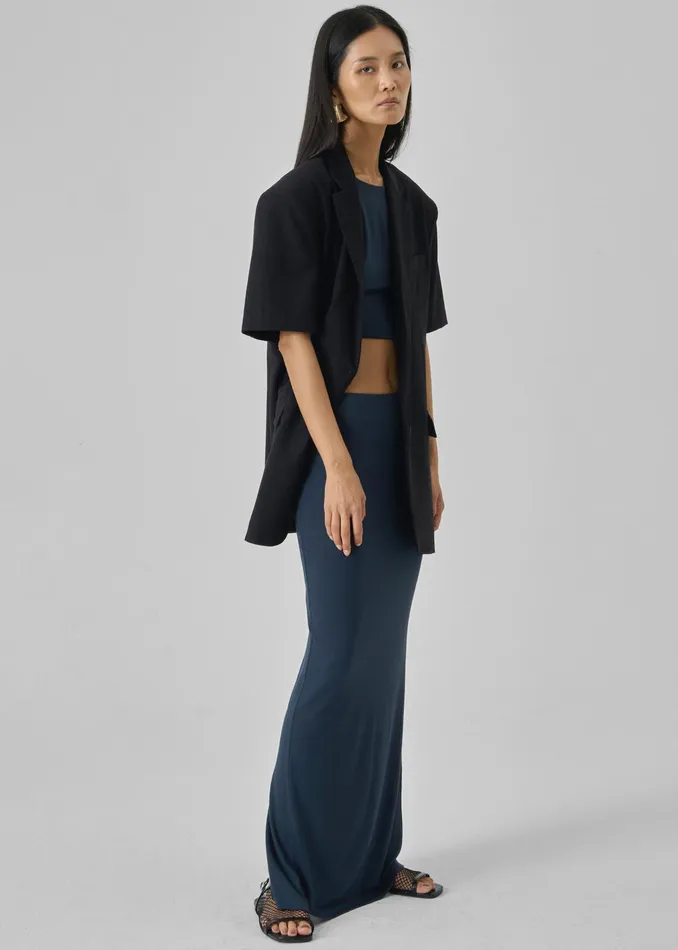 The Frankie Shop Bottoms Evangeline Maxi Skirt 8211 Navy 8211 Women