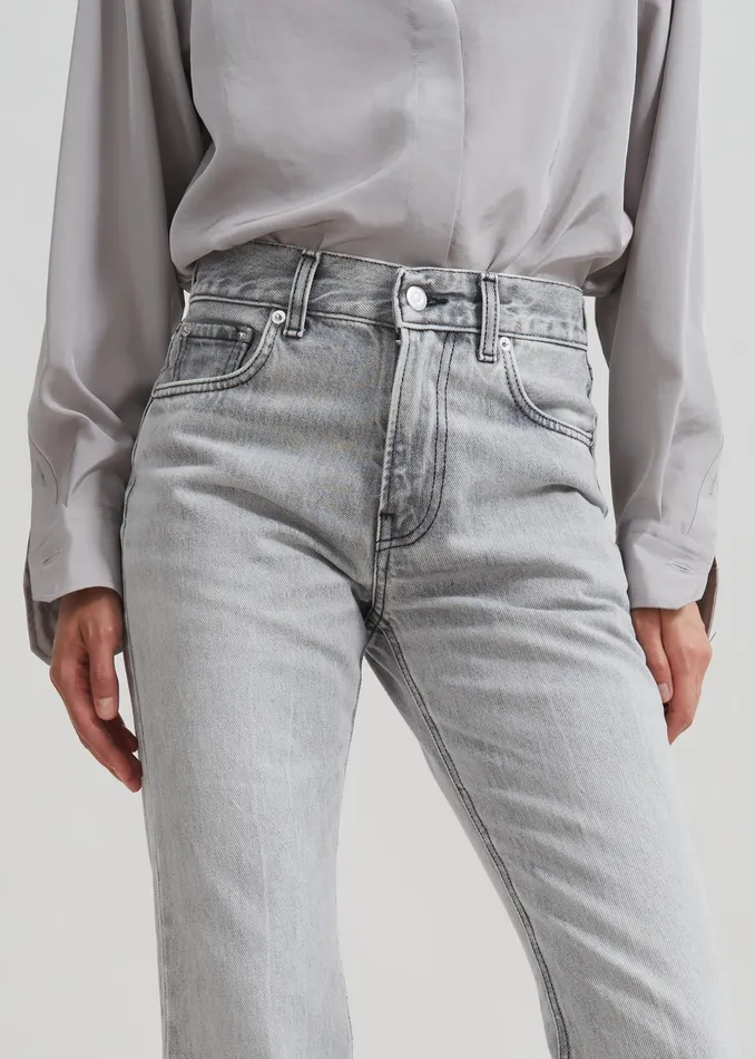 The Frankie Shop Bottoms Haikure Flora Flared Jeans 8211 Fog Grey 8211 Women
