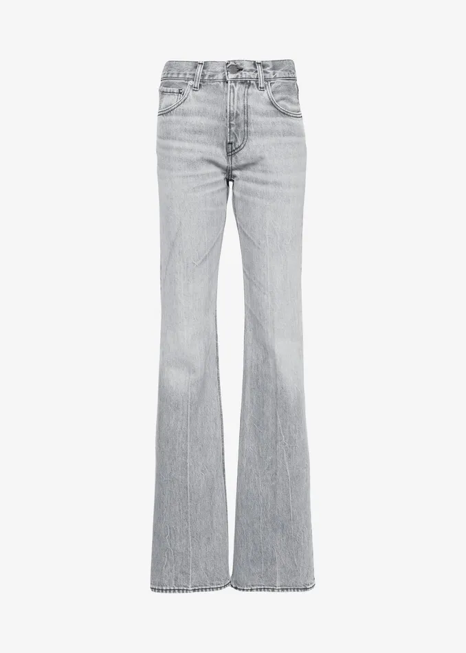 The Frankie Shop Bottoms Haikure Flora Flared Jeans 8211 Fog Grey 8211 Women