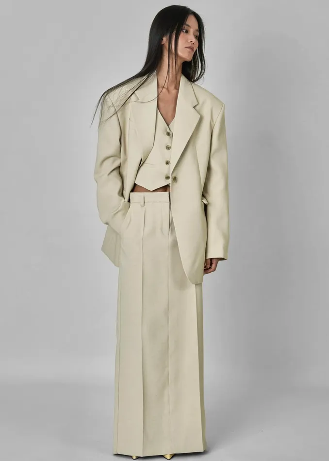 The Frankie Shop Bottoms Indio Maxi Skirt 8211 Beige 8211 Women