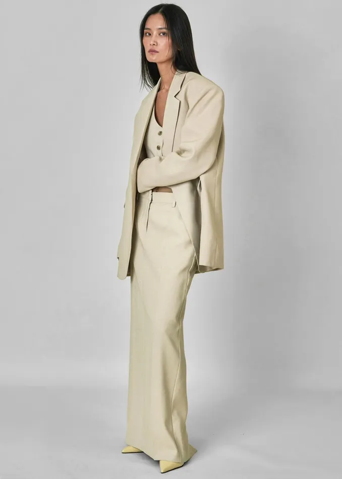 The Frankie Shop Bottoms Indio Maxi Skirt 8211 Beige 8211 Women