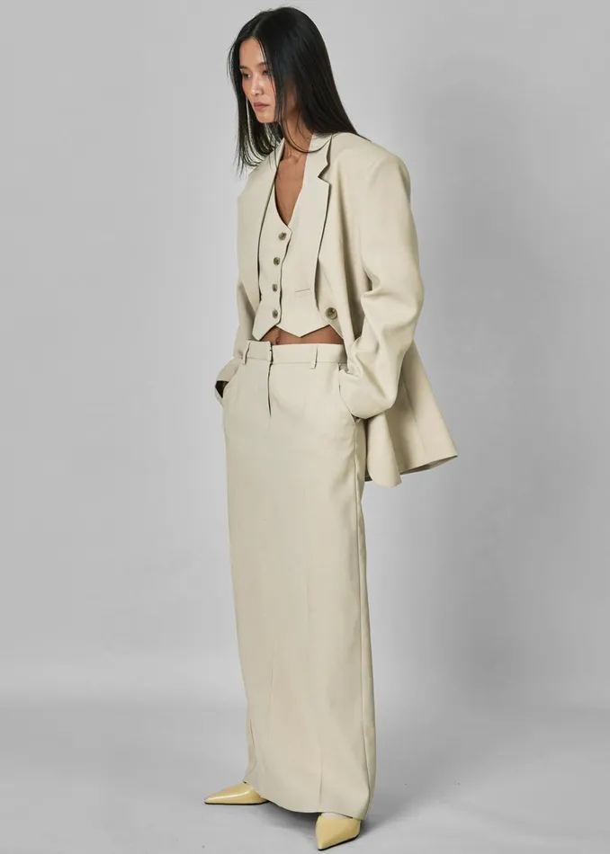 The Frankie Shop Bottoms Indio Maxi Skirt 8211 Beige 8211 Women