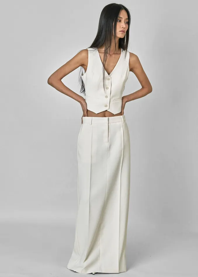 The Frankie Shop Bottoms Indio Maxi Skirt 8211 Off White 8211 Women