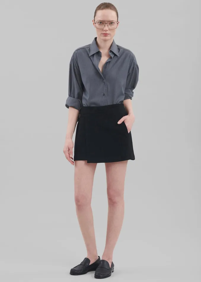 The Frankie Shop Bottoms Julie Wrap Mini Skort 8211 Black 8211 Women