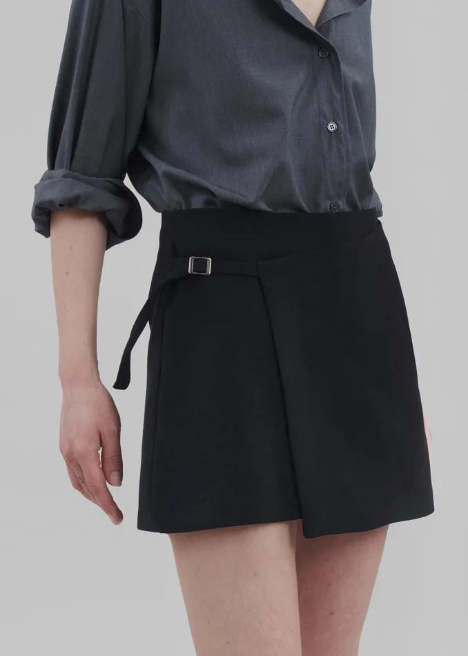 The Frankie Shop Bottoms Julie Wrap Mini Skort 8211 Black 8211 Women
