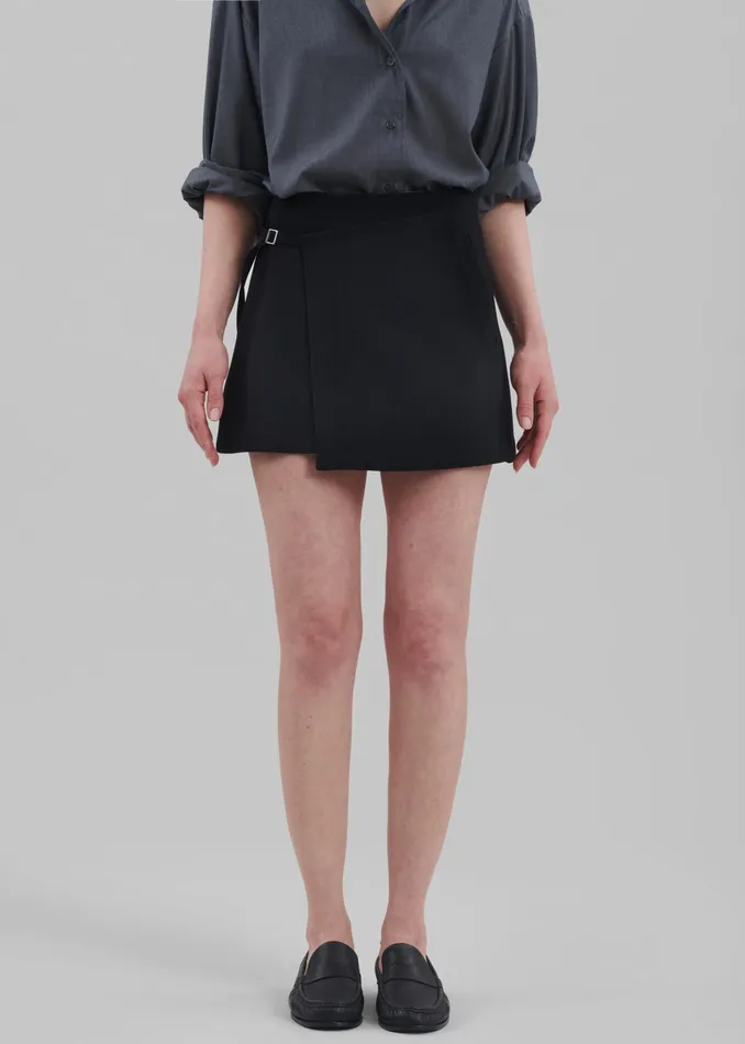 The Frankie Shop Bottoms Julie Wrap Mini Skort 8211 Black 8211 Women