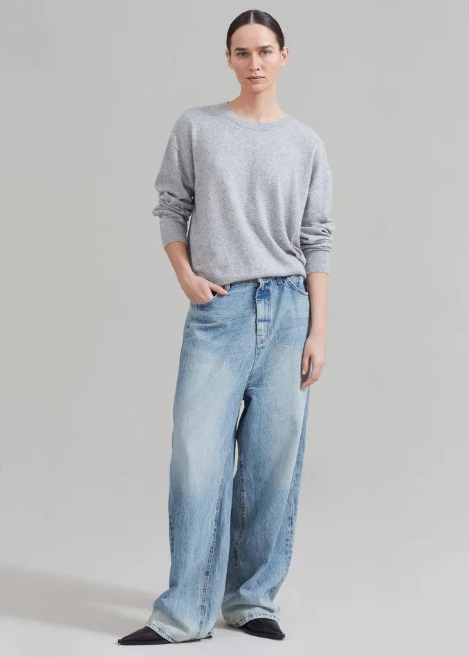 The Frankie Shop Bottoms Kane Wide Jeans 8211 Blue Wash 8211 WomenMen