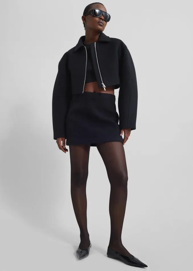 The Frankie Shop Bottoms Kerrigan Wool Mini Skirt 8211 Black 8211 Women