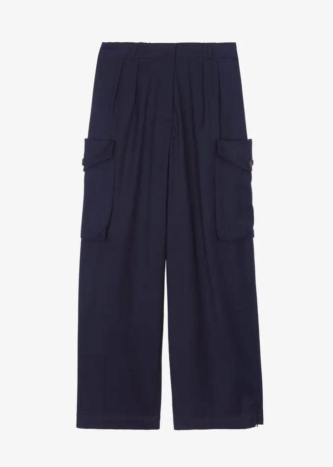 The Frankie Shop Bottoms Kiora Cargo Pants 8211 Navy 8211 Women