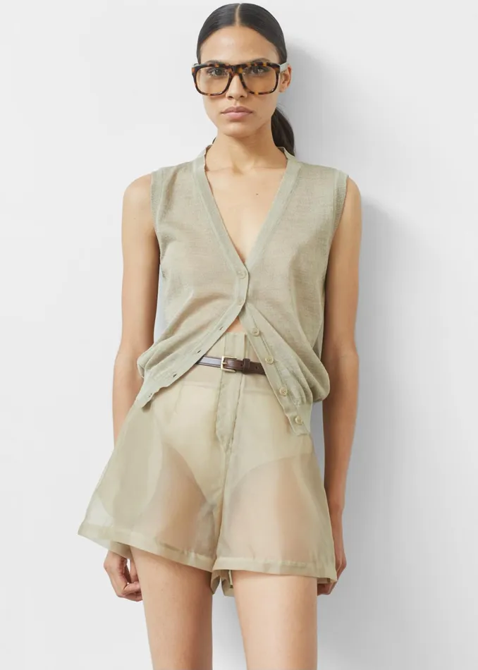 The Frankie Shop Bottoms Lise Sheer Shorts 8211 Desert Sand 8211 Women