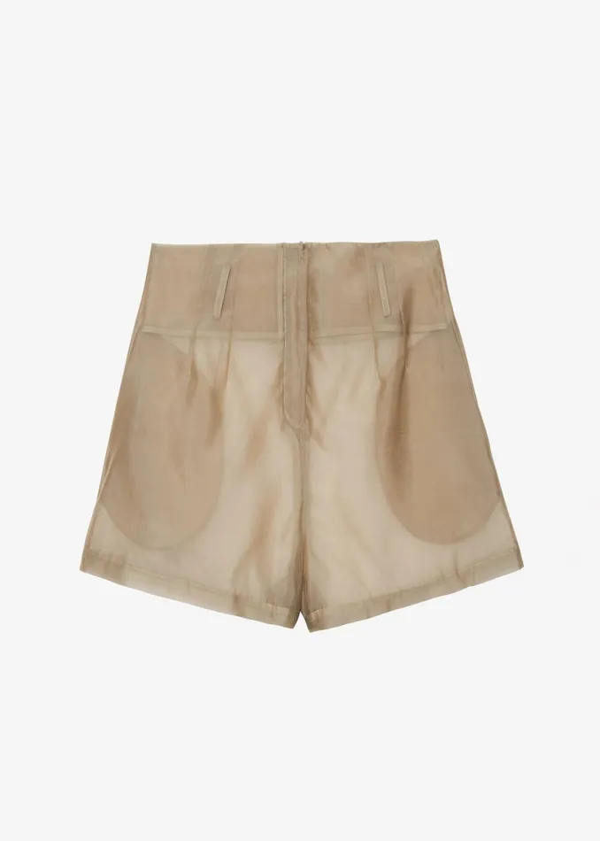 The Frankie Shop Bottoms Lise Sheer Shorts 8211 Desert Sand 8211 Women