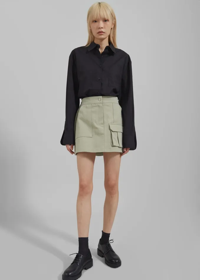 The Frankie Shop Bottoms Malia Cargo Mini Skirt 8211 Khaki 8211 Women