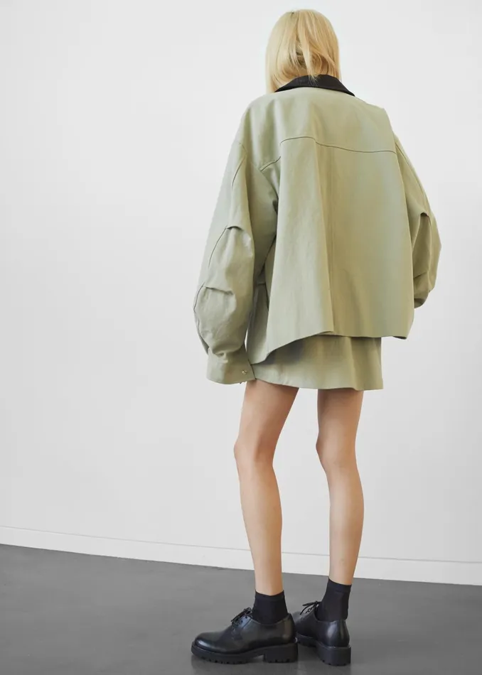 The Frankie Shop Bottoms Malia Cargo Mini Skirt 8211 Khaki 8211 Women