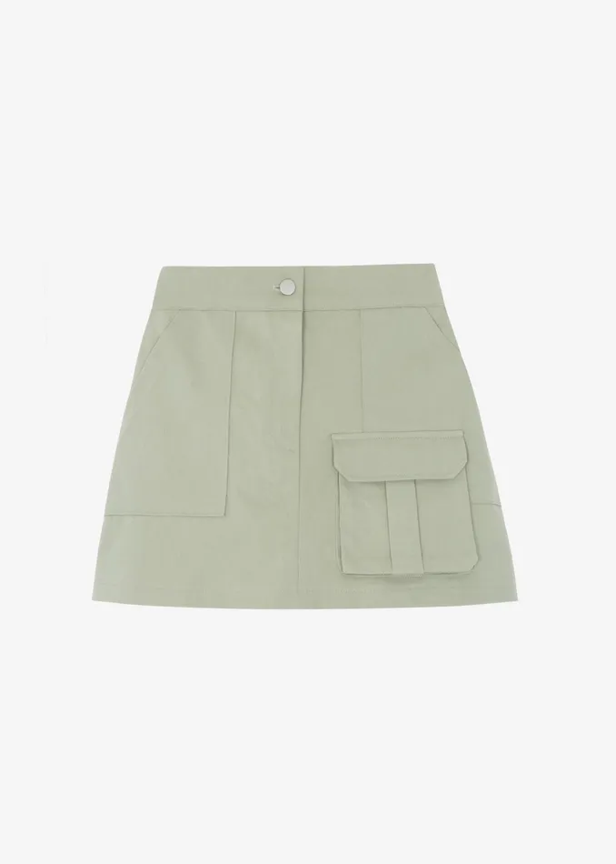 The Frankie Shop Bottoms Malia Cargo Mini Skirt 8211 Khaki 8211 Women