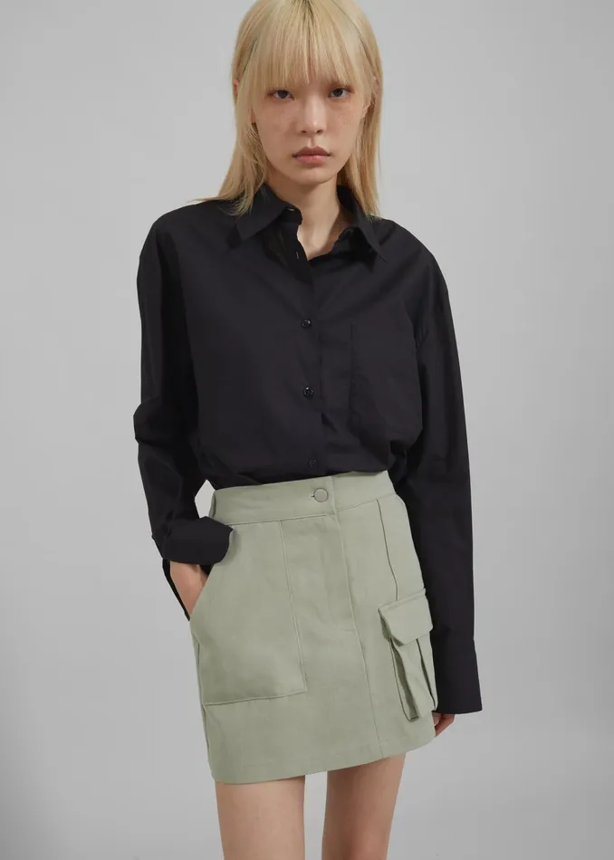 The Frankie Shop Bottoms Malia Cargo Mini Skirt 8211 Khaki 8211 Women