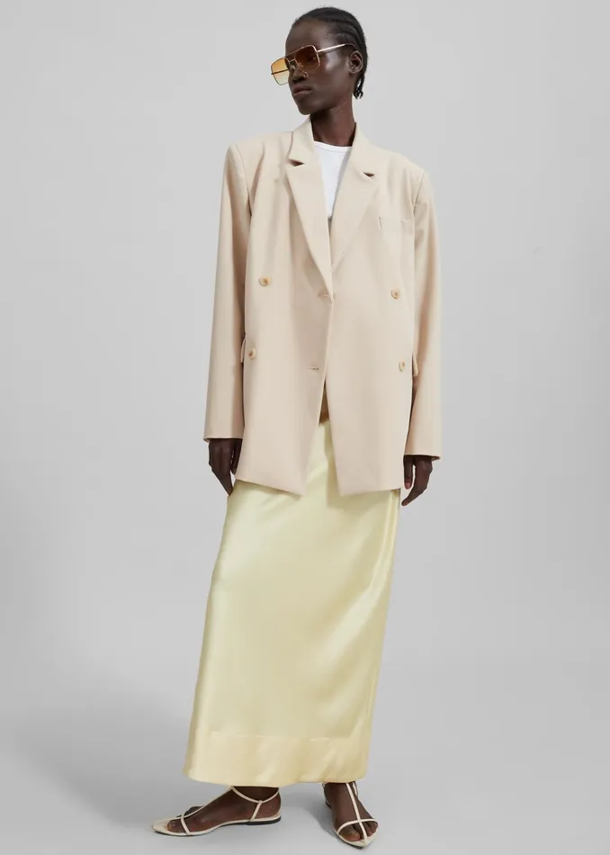 The Frankie Shop Bottoms Siovhan Satin Skirt 8211 Yellow 8211 Women