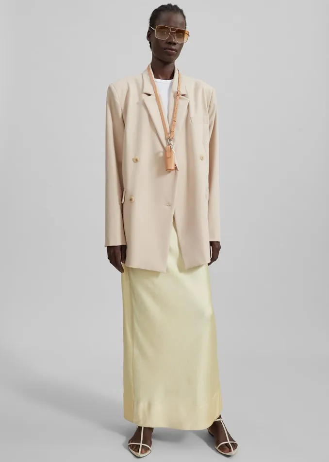 The Frankie Shop Bottoms Siovhan Satin Skirt 8211 Yellow 8211 Women