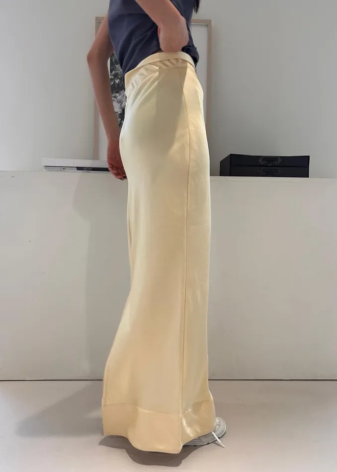The Frankie Shop Bottoms Siovhan Satin Skirt 8211 Yellow 8211 Women