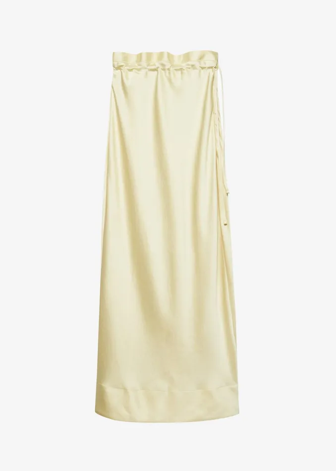 The Frankie Shop Bottoms Siovhan Satin Skirt 8211 Yellow 8211 Women