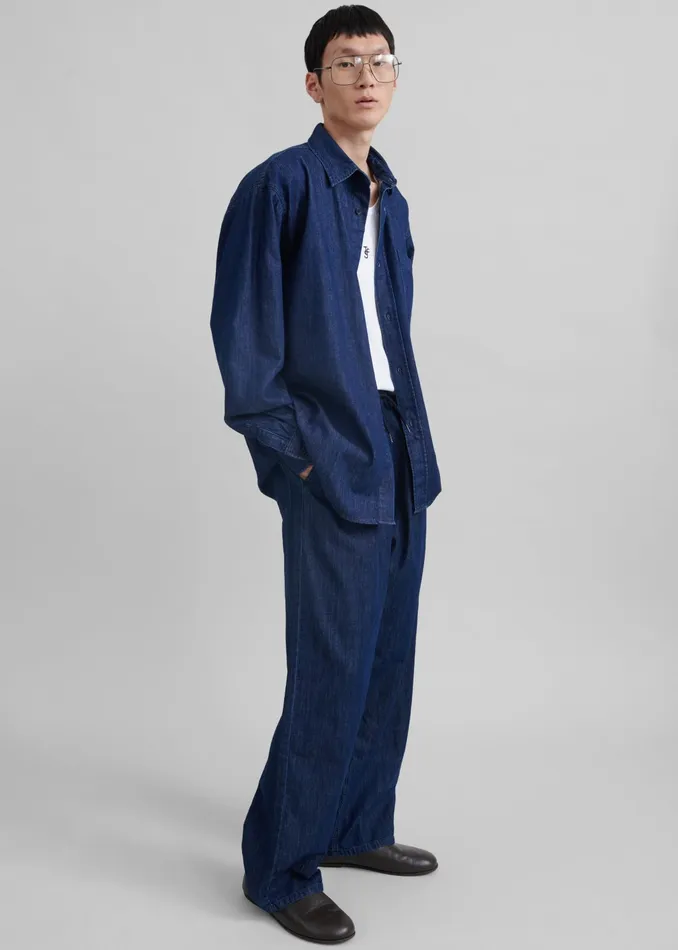 The Frankie Shop Bottoms Tanner Denim Pants 8211 Raw Wash 8211 Men