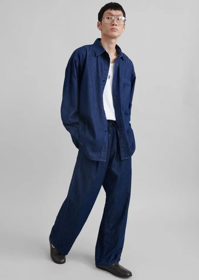 The Frankie Shop Bottoms Tanner Denim Pants 8211 Raw Wash 8211 Men
