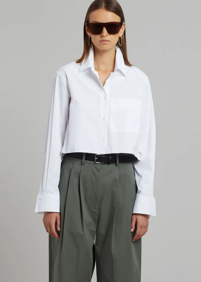 The Frankie Shop Bottoms Tansy Cotton Pants 8211 Olive 8211 Women