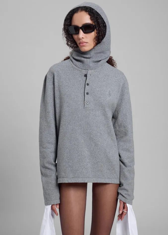 The Frankie Shop By Malene Birger Renima Balaclava 8211 Grey Melange 8211 Women