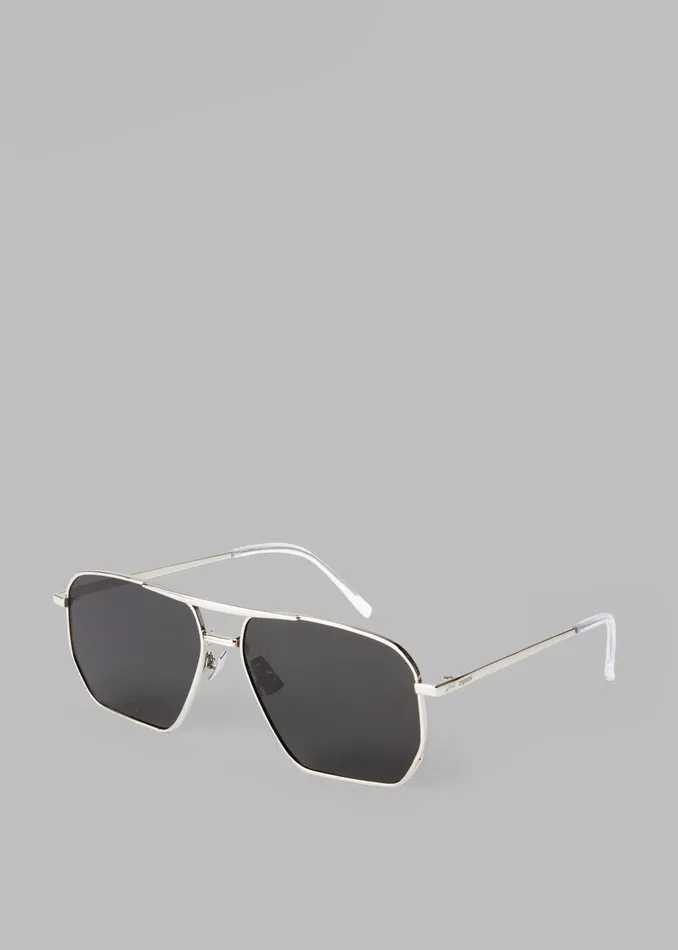The Frankie Shop Coperni Aviator Sunglasses 8211 SilverBlack 8211 Women